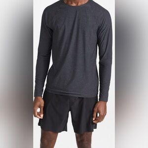 RHONE Reign Black Heather Long Sleeve Tee
